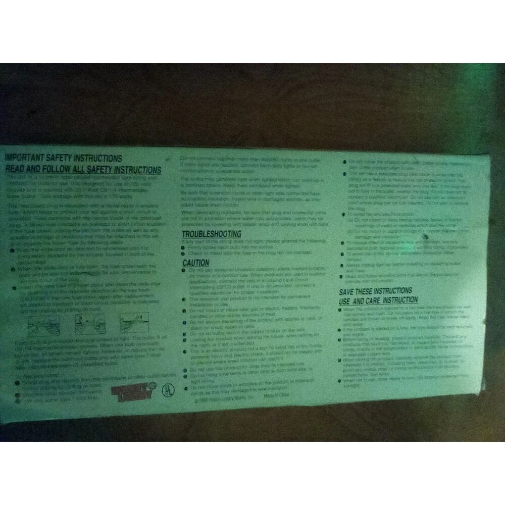 Hobby Lobby Transparent Blue 25 C9 Outdoor Light Set